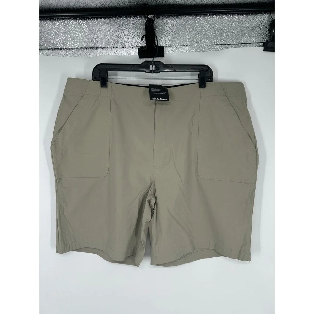 Eddie Bauer Horizon Bermuda Shorts Womens Size 24W High Rise Hiking Nylon Chino